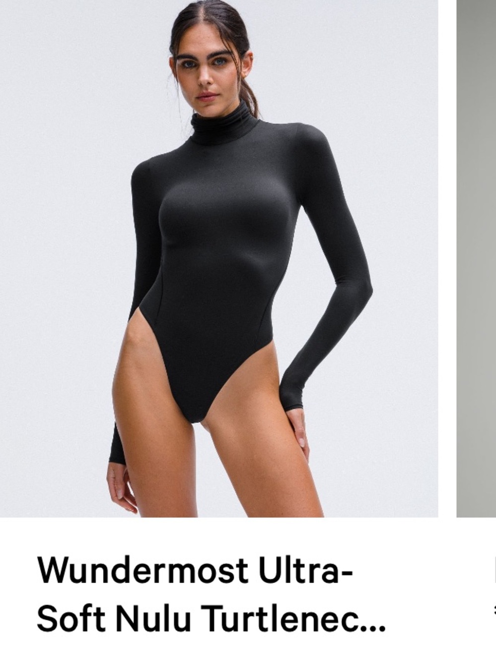 lululemon wundermost Black Long-Sleeve Turtleneck Bodysuit
